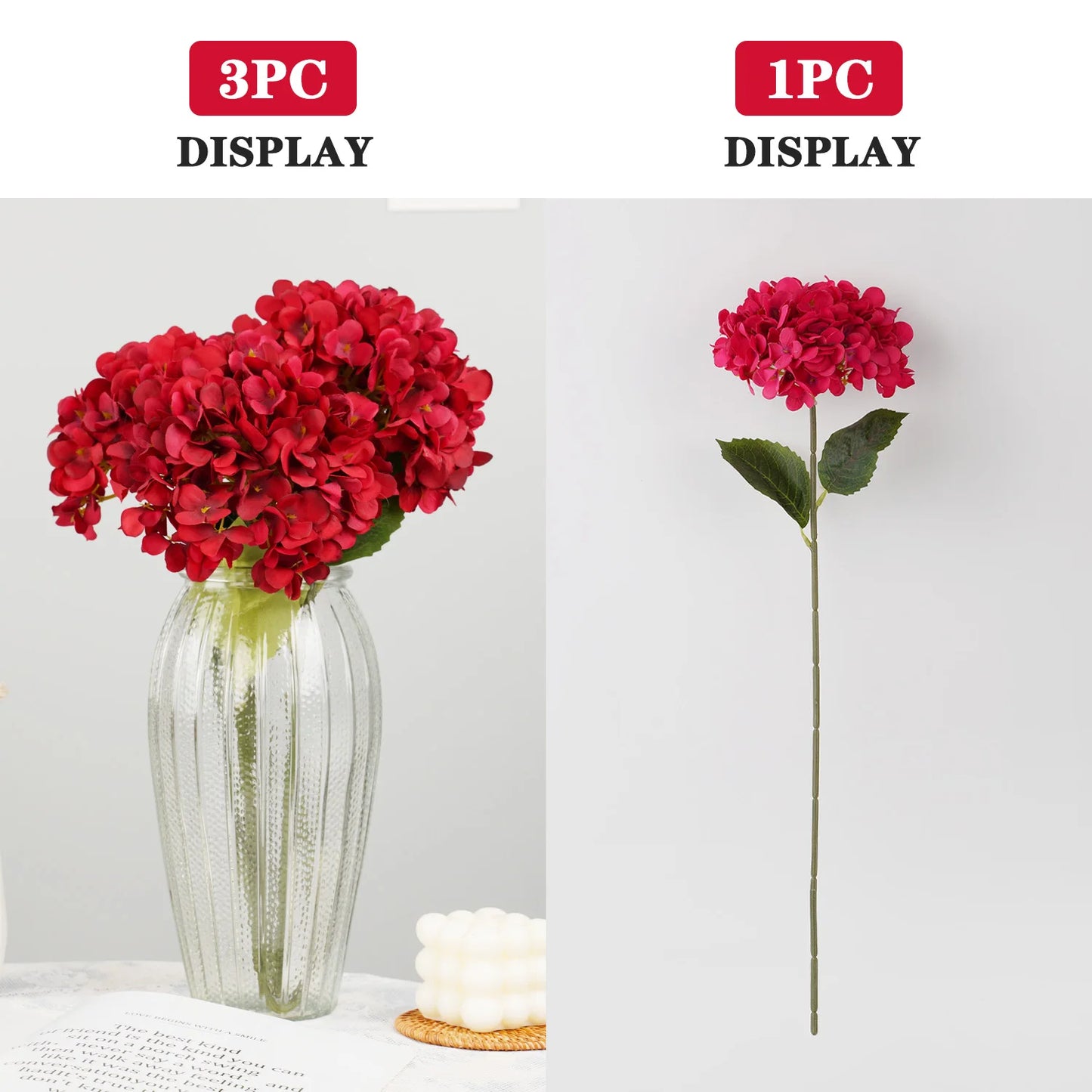 58cm Beautiful Silk Artificial Flowers Hydrangea bouquet for Home Party Wedding living room   decoration accessories