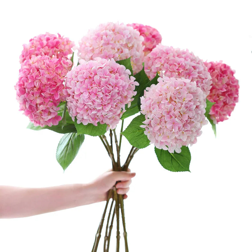 58cm Beautiful Silk Artificial Flowers Hydrangea bouquet for Home Party Wedding living room   decoration accessories
