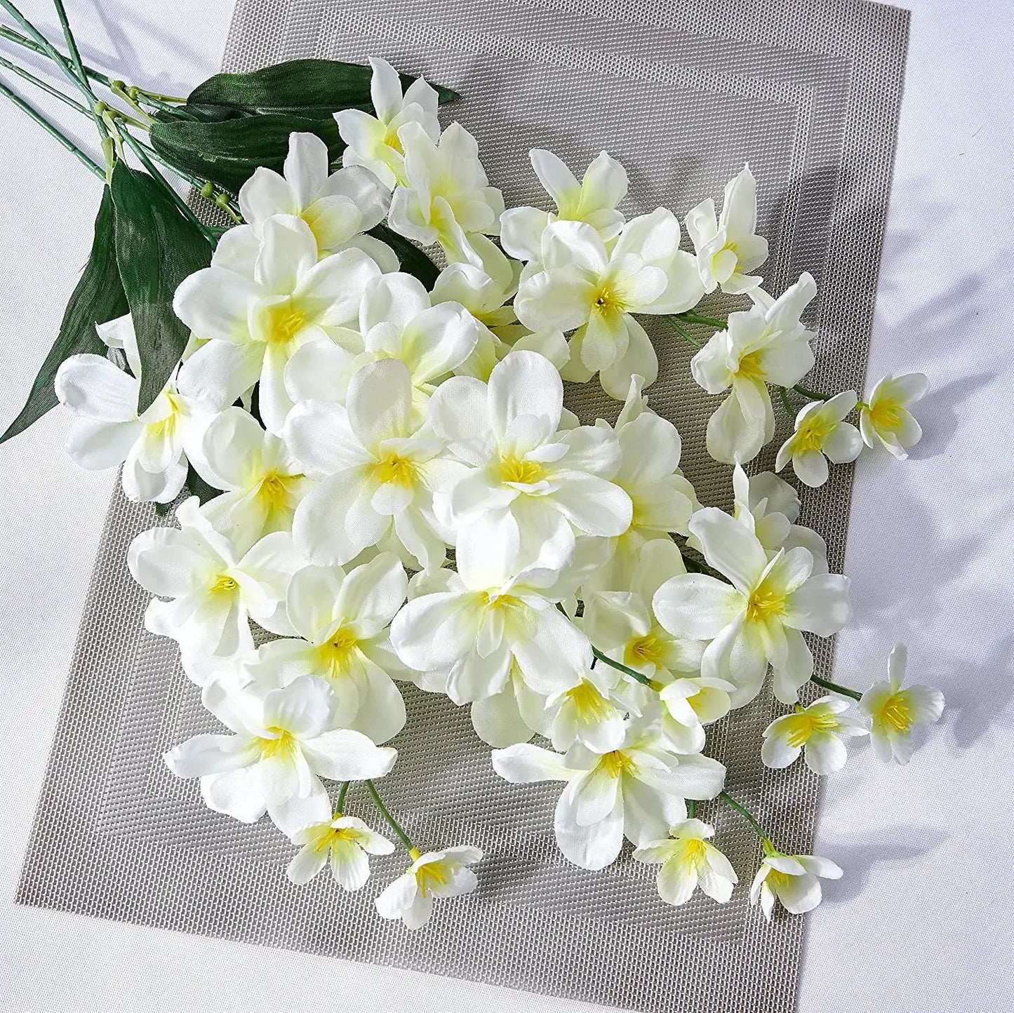 10pcs Artificial Orchids Flowers Blue Long Stems in Bulk for Wedding Home