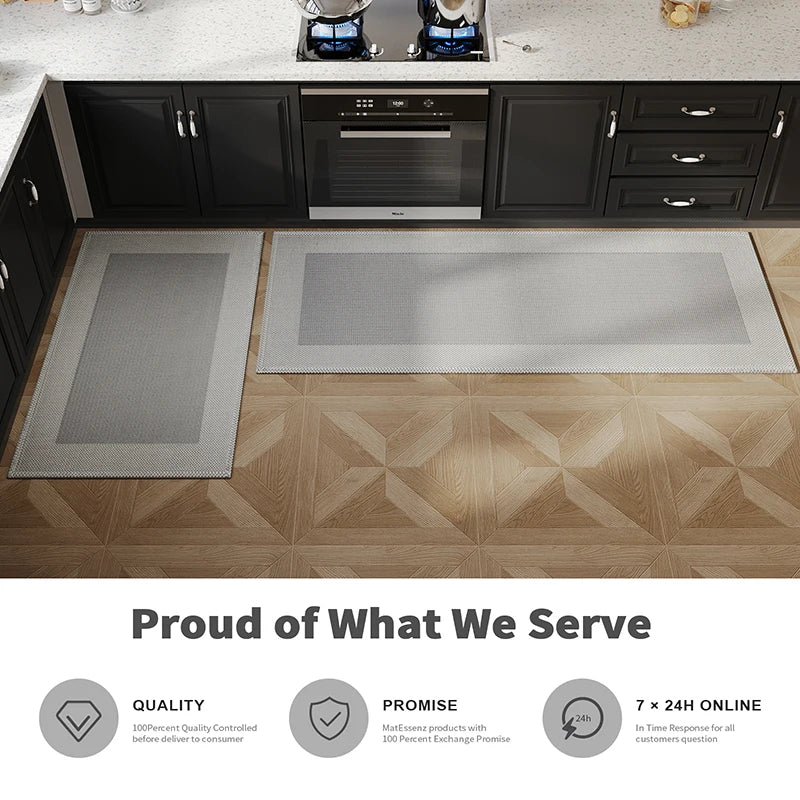 Kitchen Floor Mat Oil-proof  Waterproof Wipeable Wash Free Long Strip Carpet Dirty-resistant Oil-absorbing Water-absorbing Rug