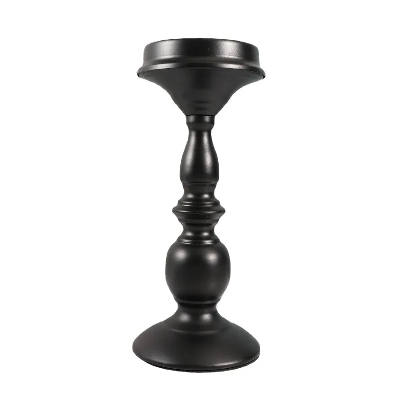 1Piece or 1Set Wood Candlestick Tabletop Retro White Candle Holder Home Decoration Wooden Candles Rack Nostalgic Photography