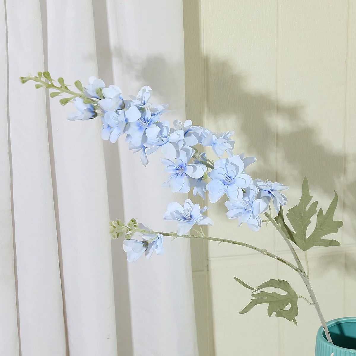 Yannew 3pcs 85cm Delphinium Artificial Flowers Long Stem Silk Hyacinth Wedding Flower Arrangements Decoration Home Room Decor