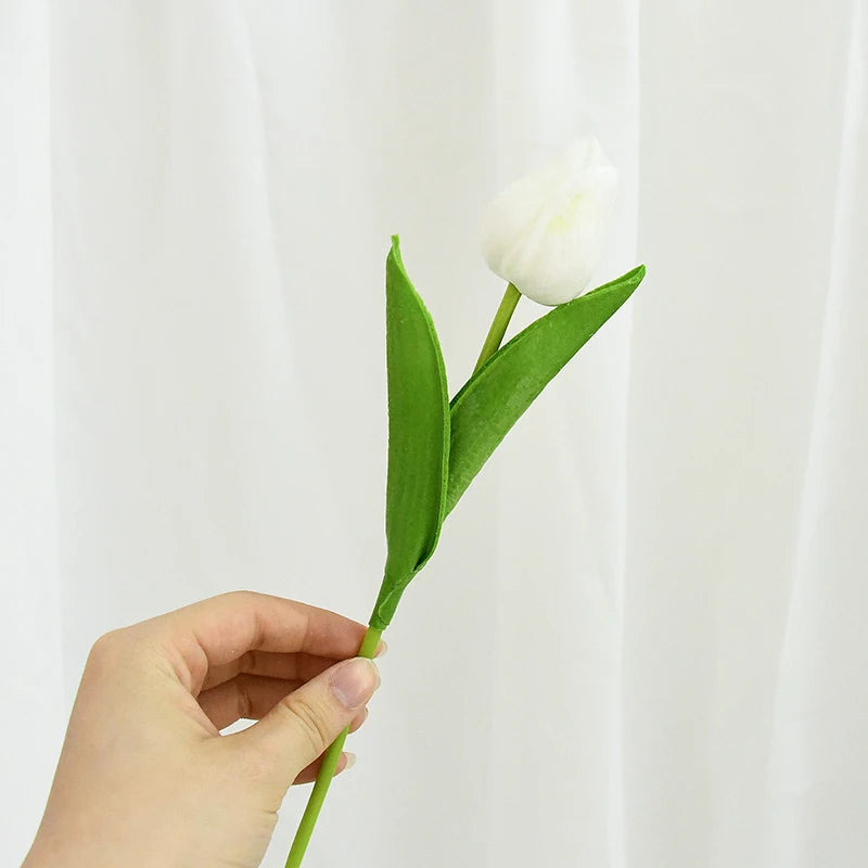 35 cm Tulip Flower Artificial Tulip Bouquet 10/5Pcs PE foam Fake Flower for wedding Ceremony Decor Home Garden Bouquet Decor