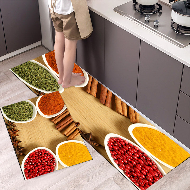 Non-slip Kitchen Mat Crystal Velvet Super Absorbent Floor Mats Kitchen Long Carpets Bathroom Entrance Door Mat Bedroom Long Rugs