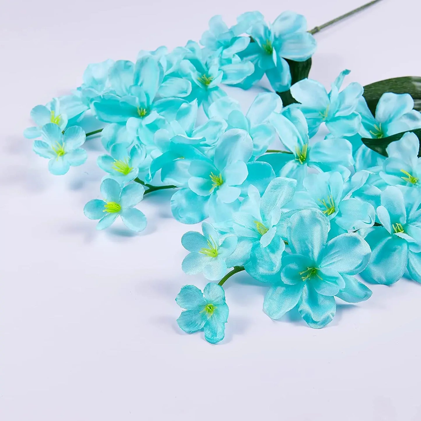 10pcs Artificial Orchids Flowers Blue Long Stems in Bulk for Wedding Home