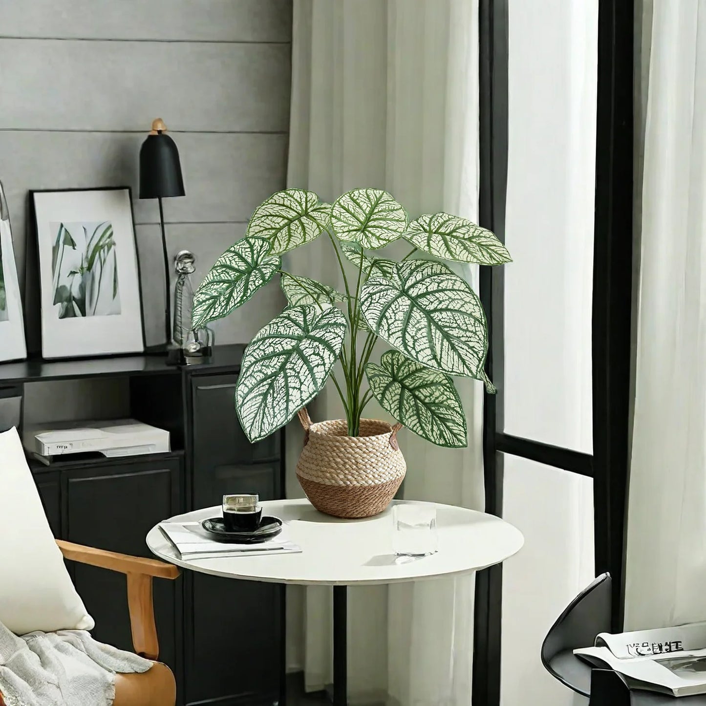 65/100cm Monstera Plant Plastic Leaf faux plant branch realistic leaves Ornamental indoor Artificial Plant for Home Office Decor