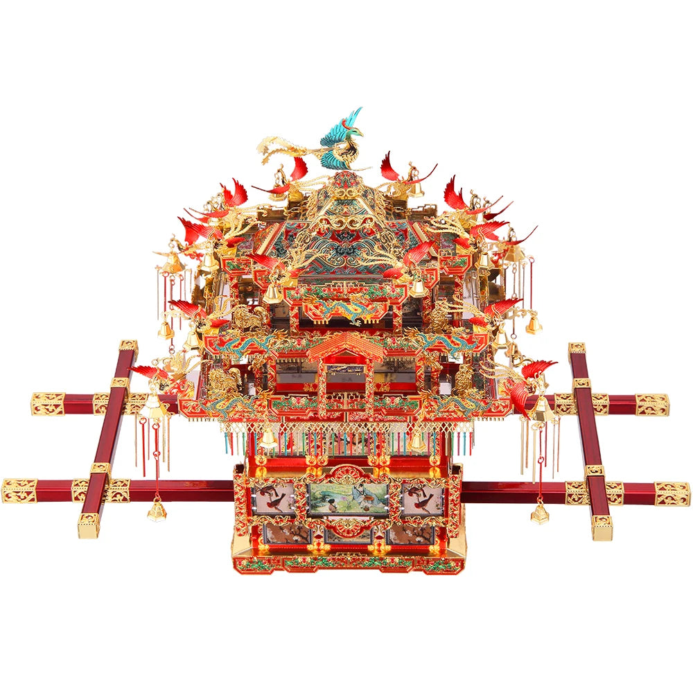 Piececool 3D Metal Puzzle -Bridal Sedan Chair Wedding Series Model Building Kits Jigsaw Toy ,Birthday Gifts for Adults
