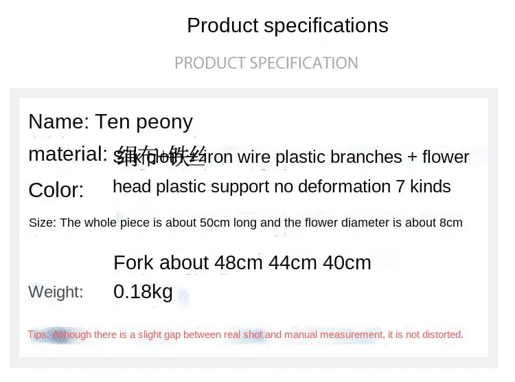 Simulation 10 Core-spun Peony Bouquets for Home Living Room Dining Table Wedding Decoration Fake Artificial Flowers High Quality