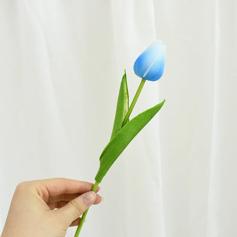 35 cm Tulip Flower Artificial Tulip Bouquet 10/5Pcs PE foam Fake Flower for wedding Ceremony Decor Home Garden Bouquet Decor