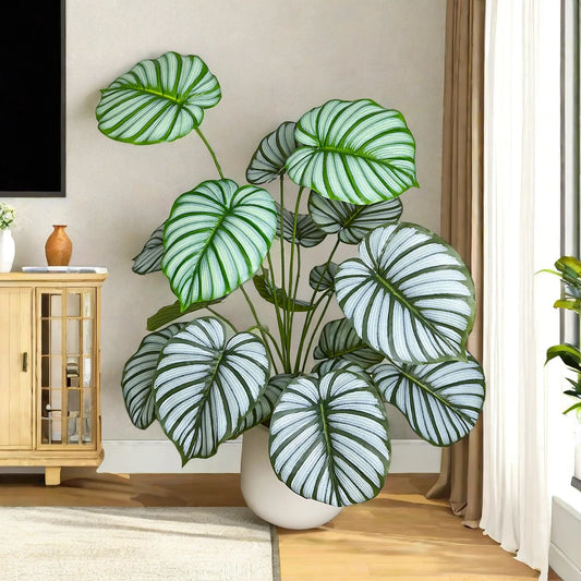 65/100cm Monstera Plant Plastic Leaf faux plant branch realistic leaves Ornamental indoor Artificial Plant for Home Office Decor