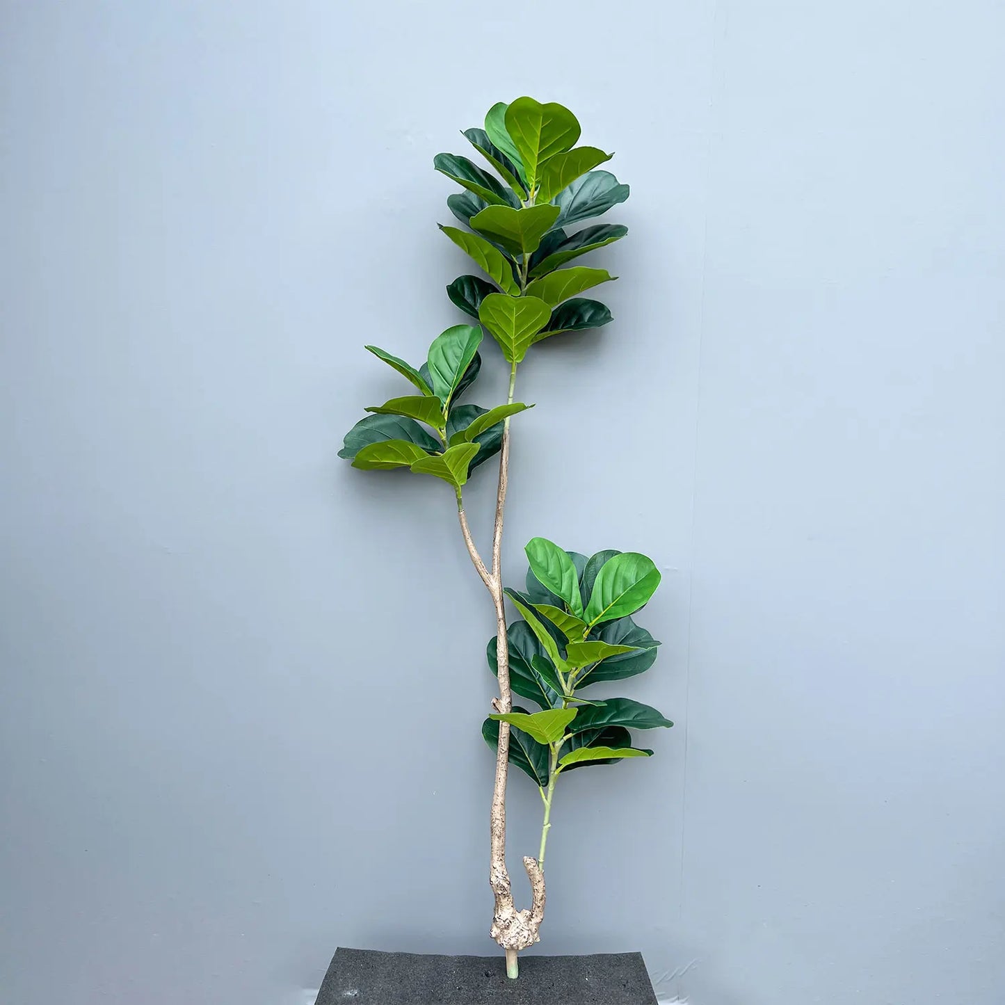 70/135cm Artificial Ficus Tree Branches Large Banyan Leaves Fake Rubber Plant Plastic Tall Plant Landscape For Home Garden Decor