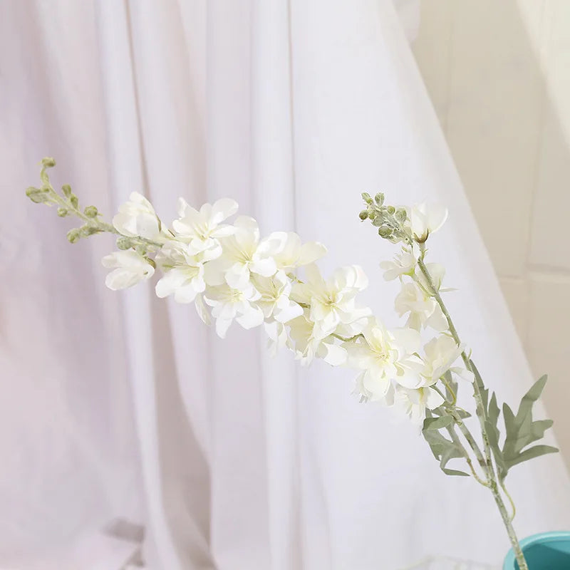 Yannew 3pcs 85cm Delphinium Artificial Flowers Long Stem Silk Hyacinth Wedding Flower Arrangements Decoration Home Room Decor