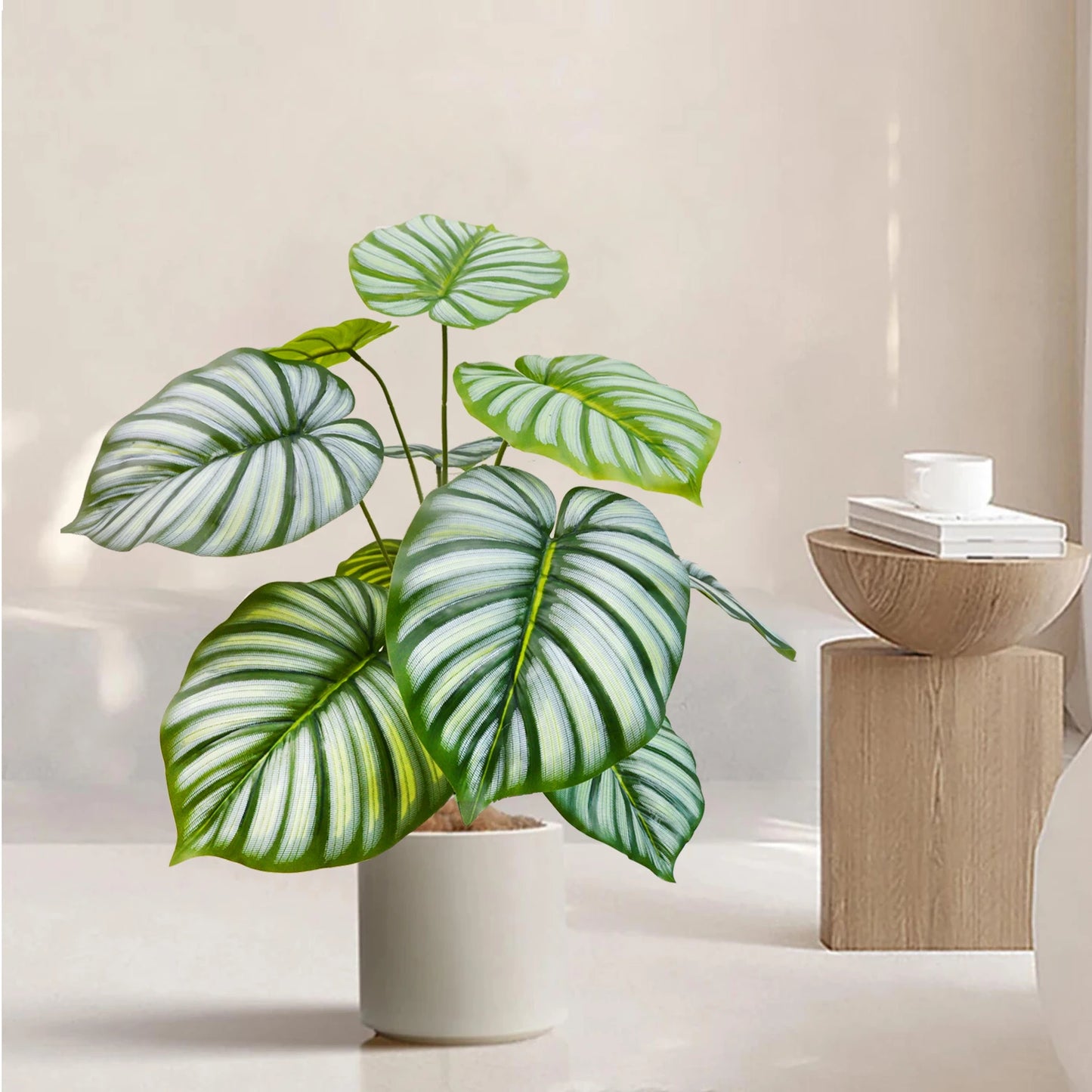 100 cm/39.4 inches Artificial Monstera deliciosa Pothos Alocasia Leaf Fake Plant Ornamental Festive Home Office Decoration