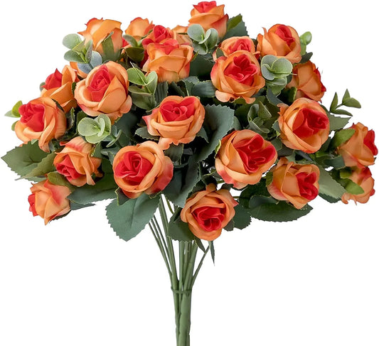 1pcs Artificial Flowers Bouquet Rose Eucalyptus Leaves Wedding Decoration Peony Fake Flower for Party Home Decor Outdoor