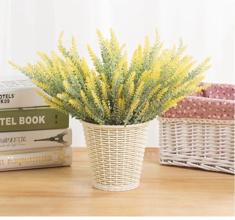 A Bunch of Provence Lavender Plastic Artificial Flowers False Plants Wedding Home Outdoor Garden Decoration Table Decoration