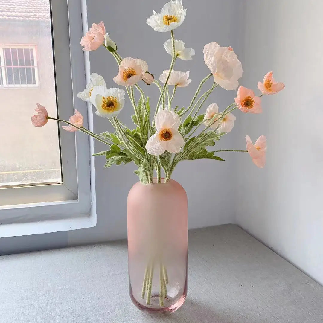 4 Head Artificial Flowers Bouquet Poppy Fake Flowers For Home Decor Garden Party Wedding Decoration Diy Accessories