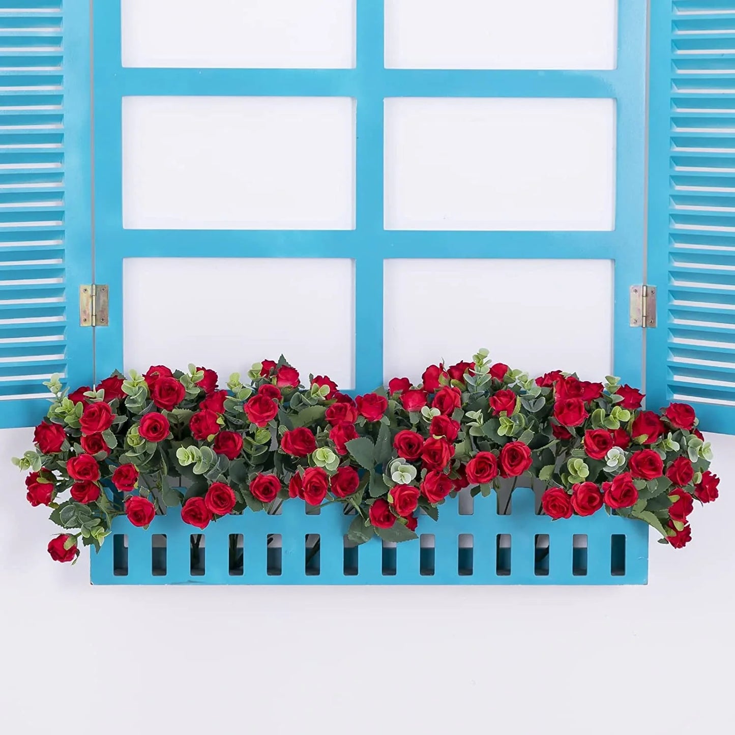1pcs Artificial Flowers Bouquet Rose Eucalyptus Leaves Wedding Decoration Peony Fake Flower for Party Home Decor Outdoor