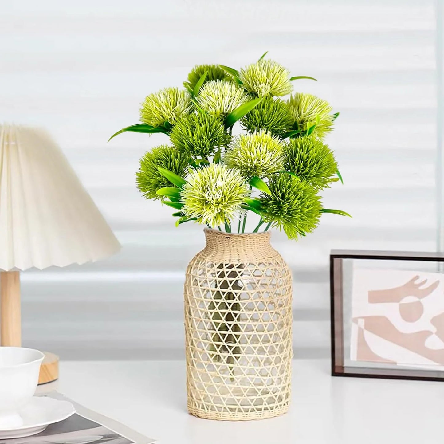 10Pcs Dandelion Artificial Flowers Fake Dandelions Bouquet Boho Home Vase Room Garden Decoration Simulation Plants Wedding Decor