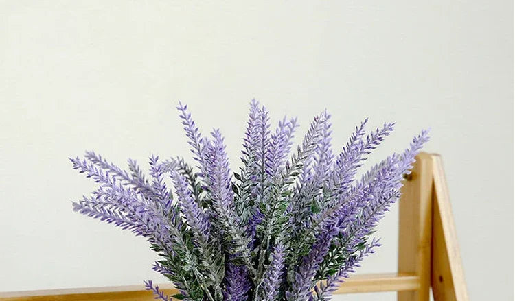 A Bunch of Provence Lavender Plastic Artificial Flowers False Plants Wedding Home Outdoor Garden Decoration Table Decoration