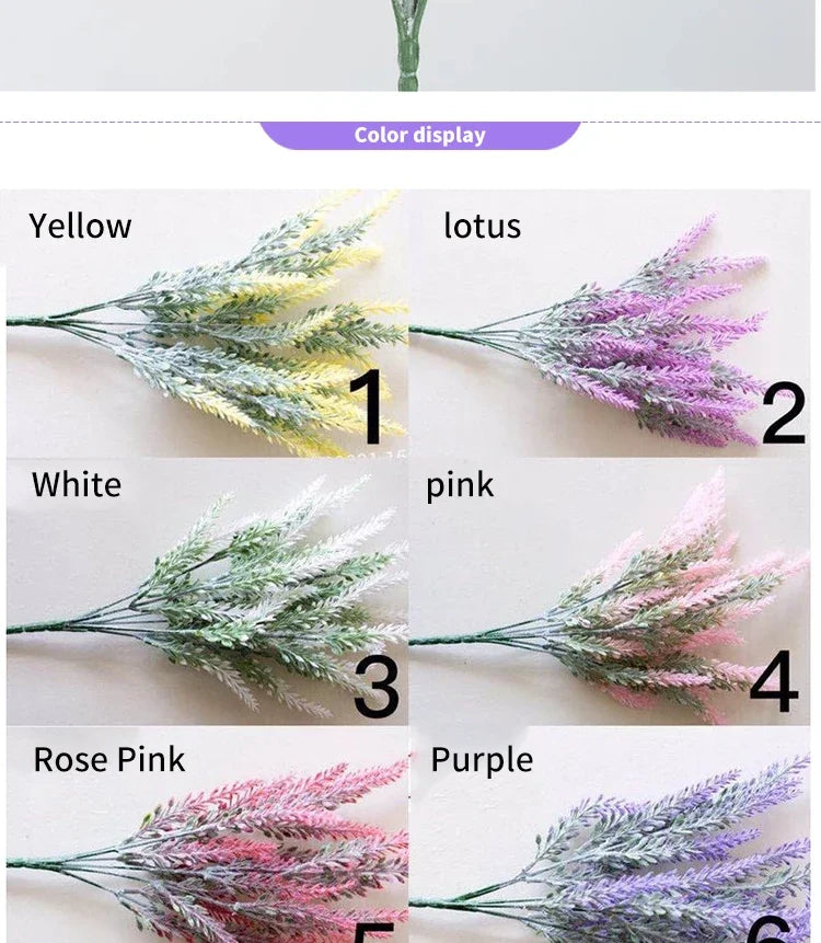 A Bunch of Provence Lavender Plastic Artificial Flowers False Plants Wedding Home Outdoor Garden Decoration Table Decoration