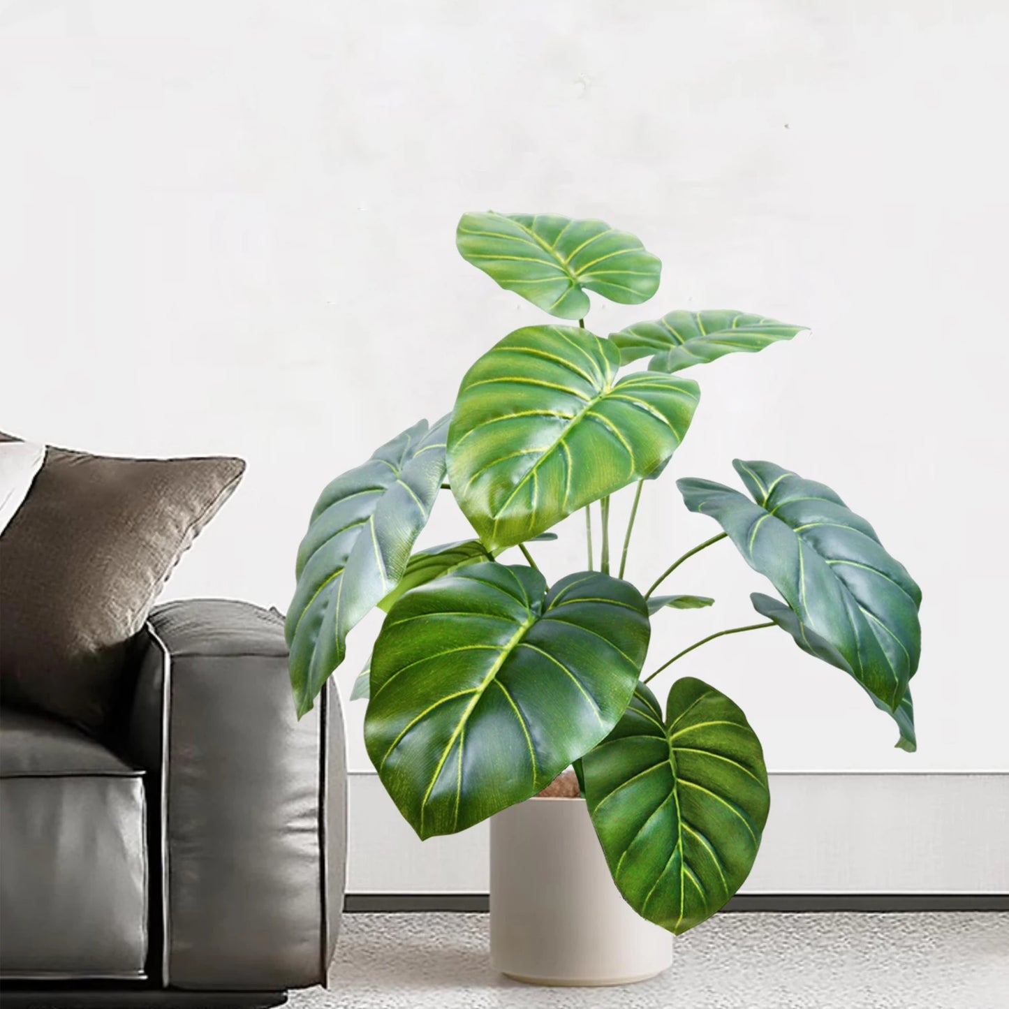 100 cm/39.4 inches Artificial Monstera deliciosa Pothos Alocasia Leaf Fake Plant Ornamental Festive Home Office Decoration