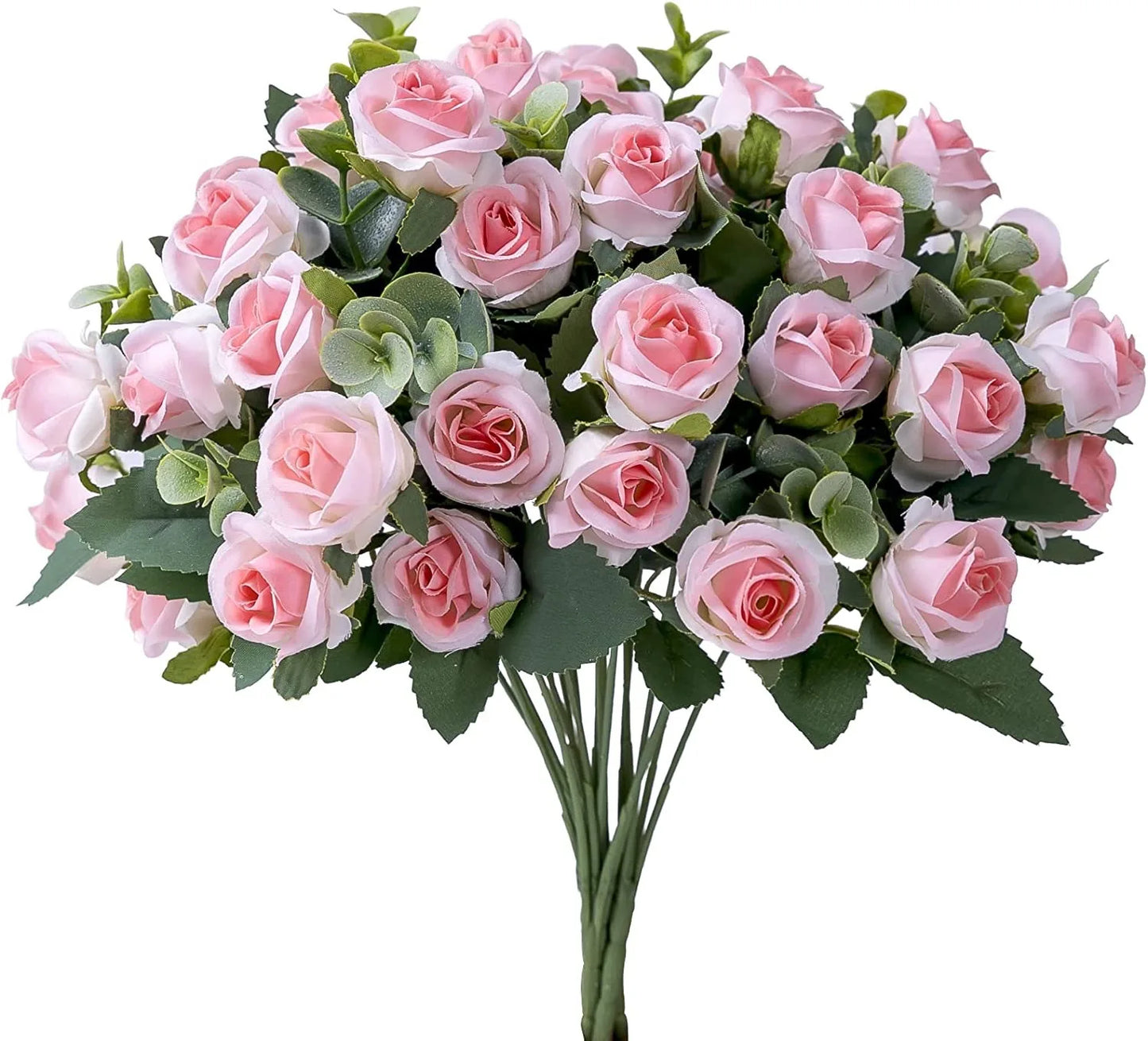 1pcs Artificial Flowers Bouquet Rose Eucalyptus Leaves Wedding Decoration Peony Fake Flower for Party Home Decor Outdoor