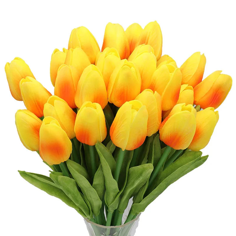 5PCS 35CM Artificial Tulip Flower Bouquet Home Garden Decoration Flowers for Wedding Ceremony Decor Mother's Day Gift Bouquet