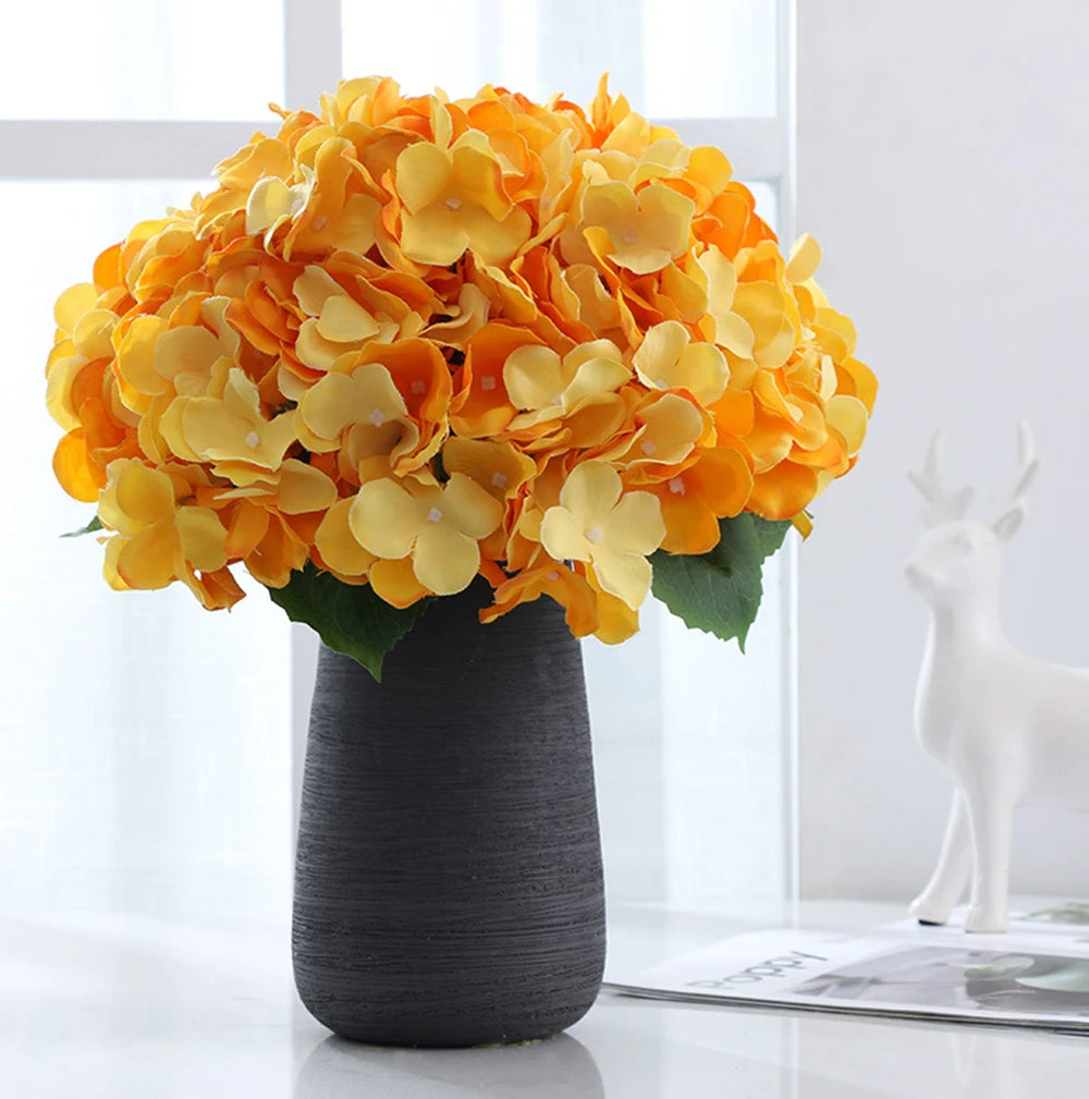 58cm Beautiful Silk Artificial Flowers Hydrangea bouquet for Home Party Wedding living room   decoration accessories