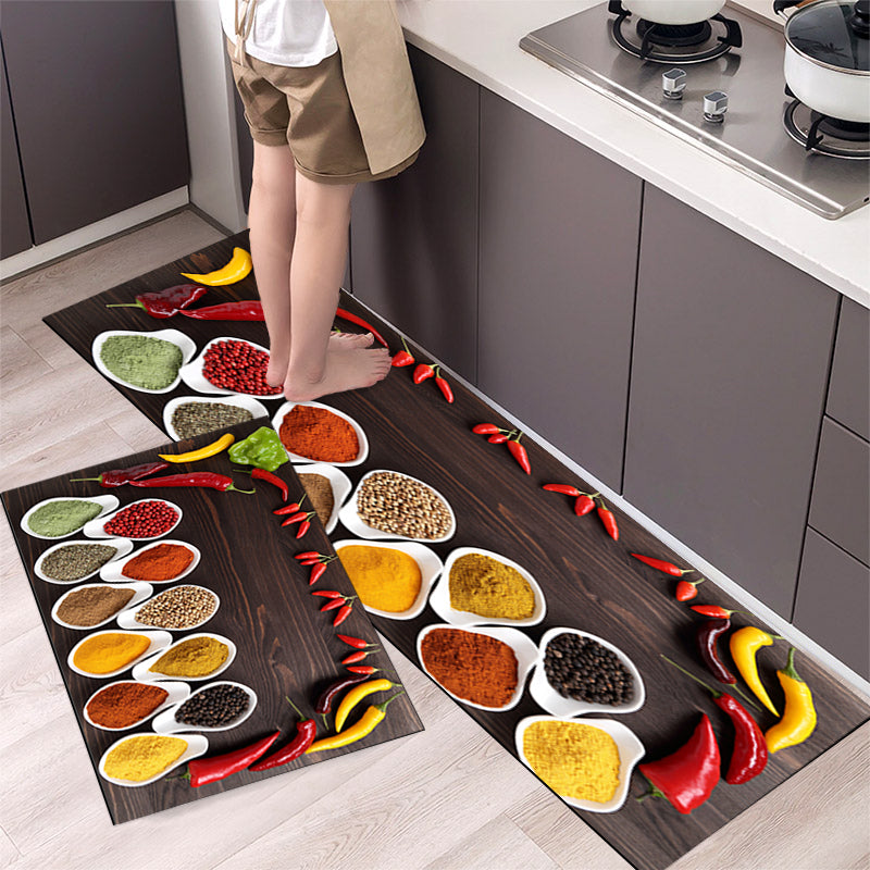 Non-slip Kitchen Mat Crystal Velvet Super Absorbent Floor Mats Kitchen Long Carpets Bathroom Entrance Door Mat Bedroom Long Rugs
