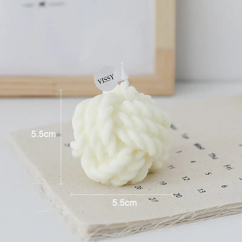 Handmade Cute Thread Ball Candle Scented Candle Aromatherapy Soy Wax Candle Birthday Candles Party Home Decoration Photo Props